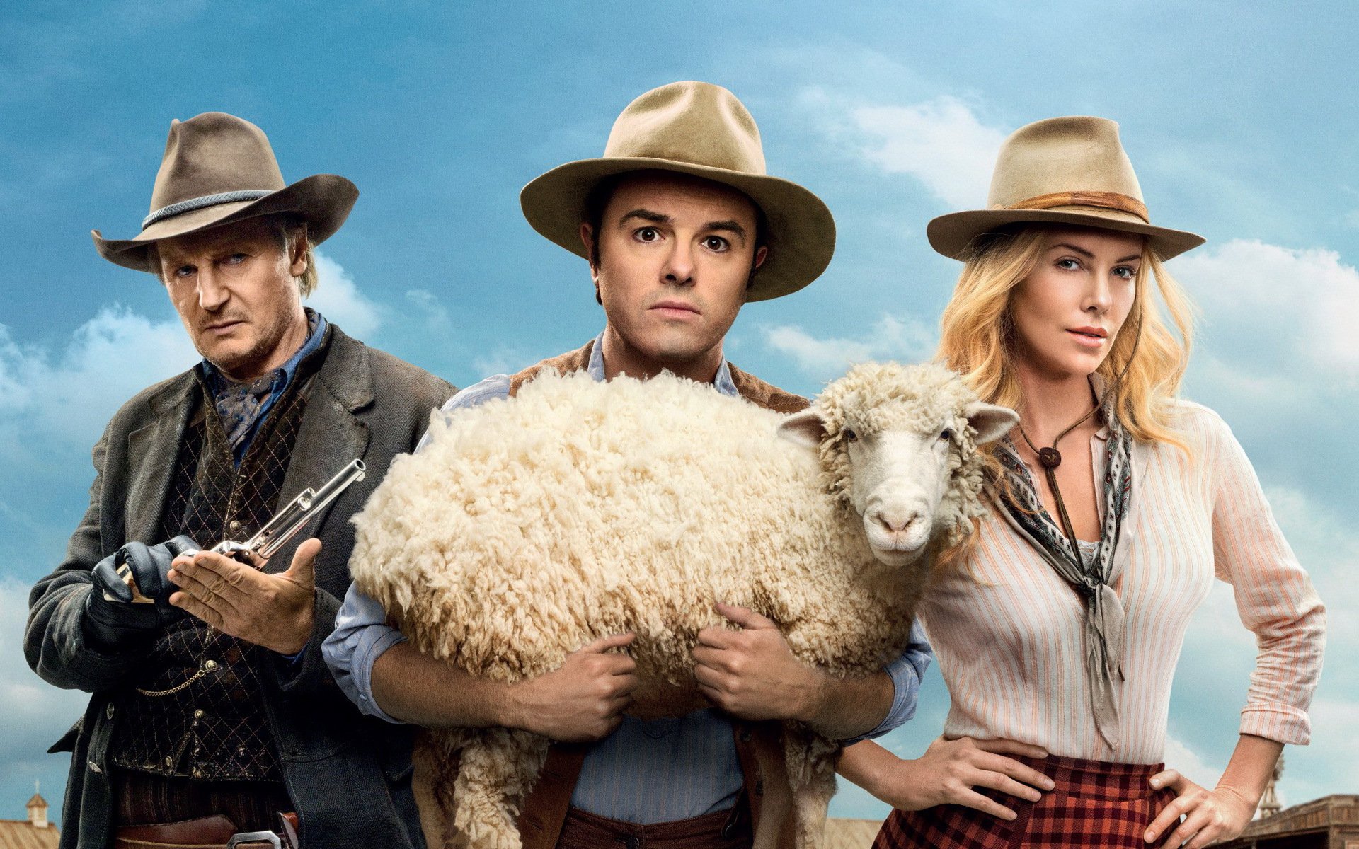 Charlize Theron, Liam Neeson, Seth MacFarlane, A Million Ways to Die in the West, Миллион способов потерять голову