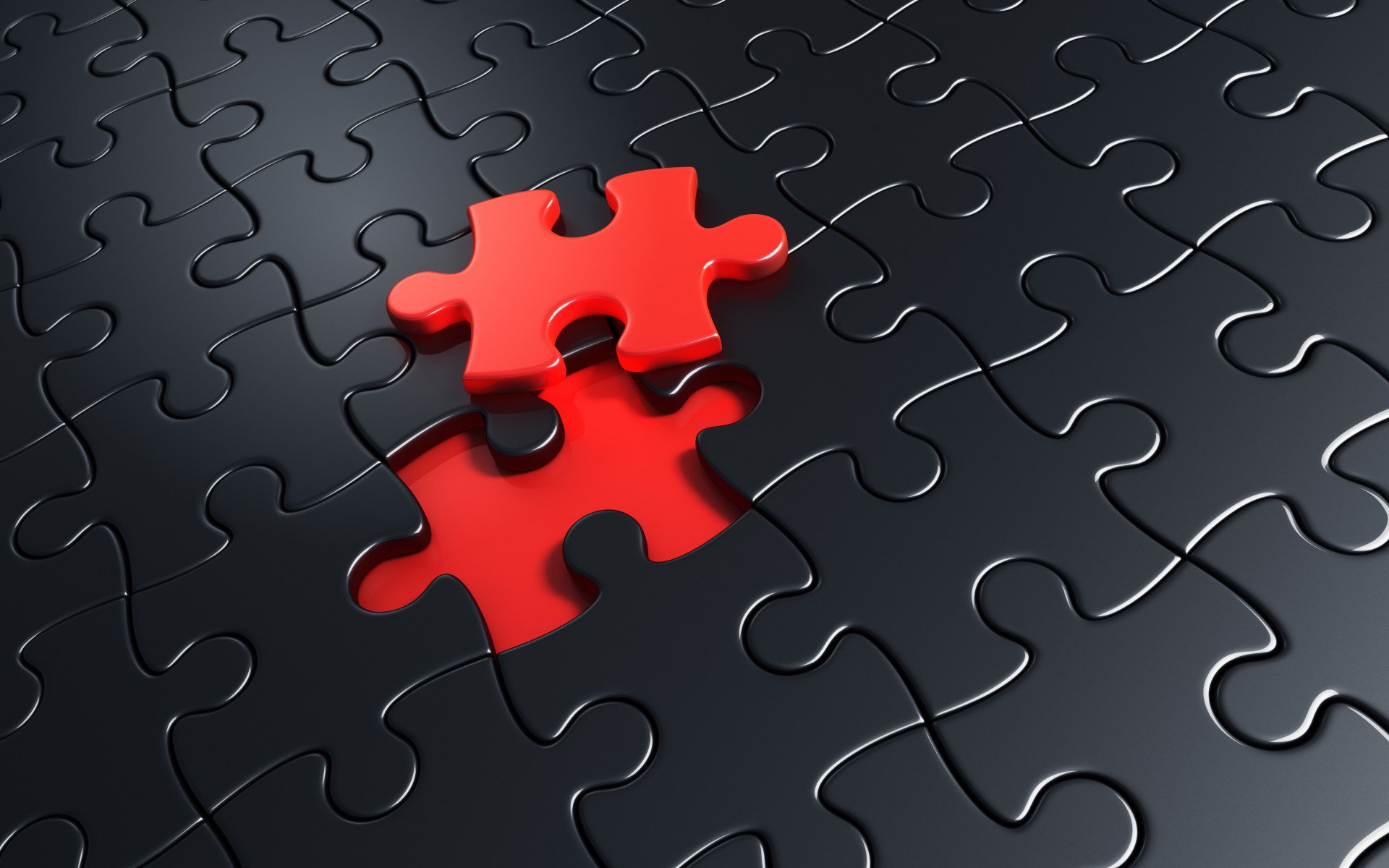 black, red, puzzle