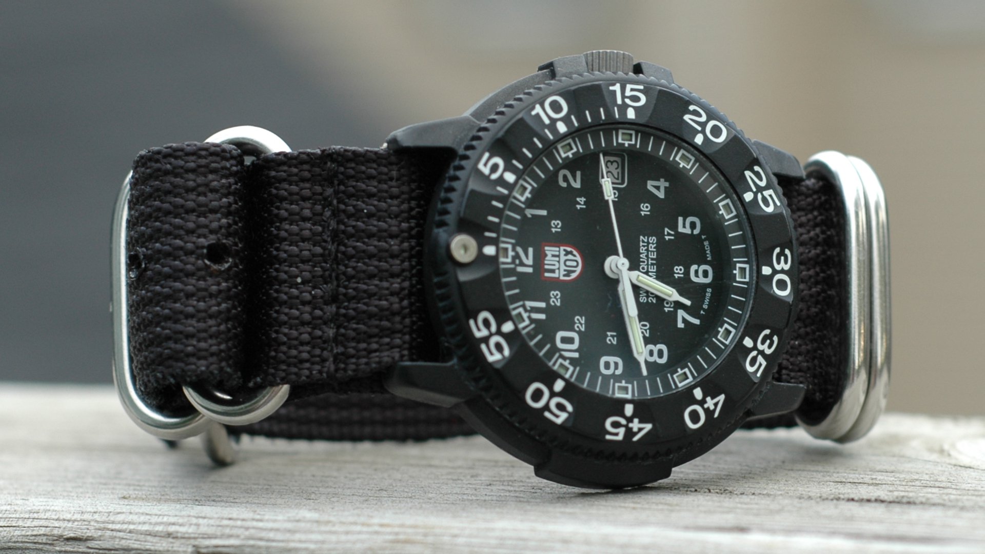 strap, Luminox watch, mesh fabric, glass