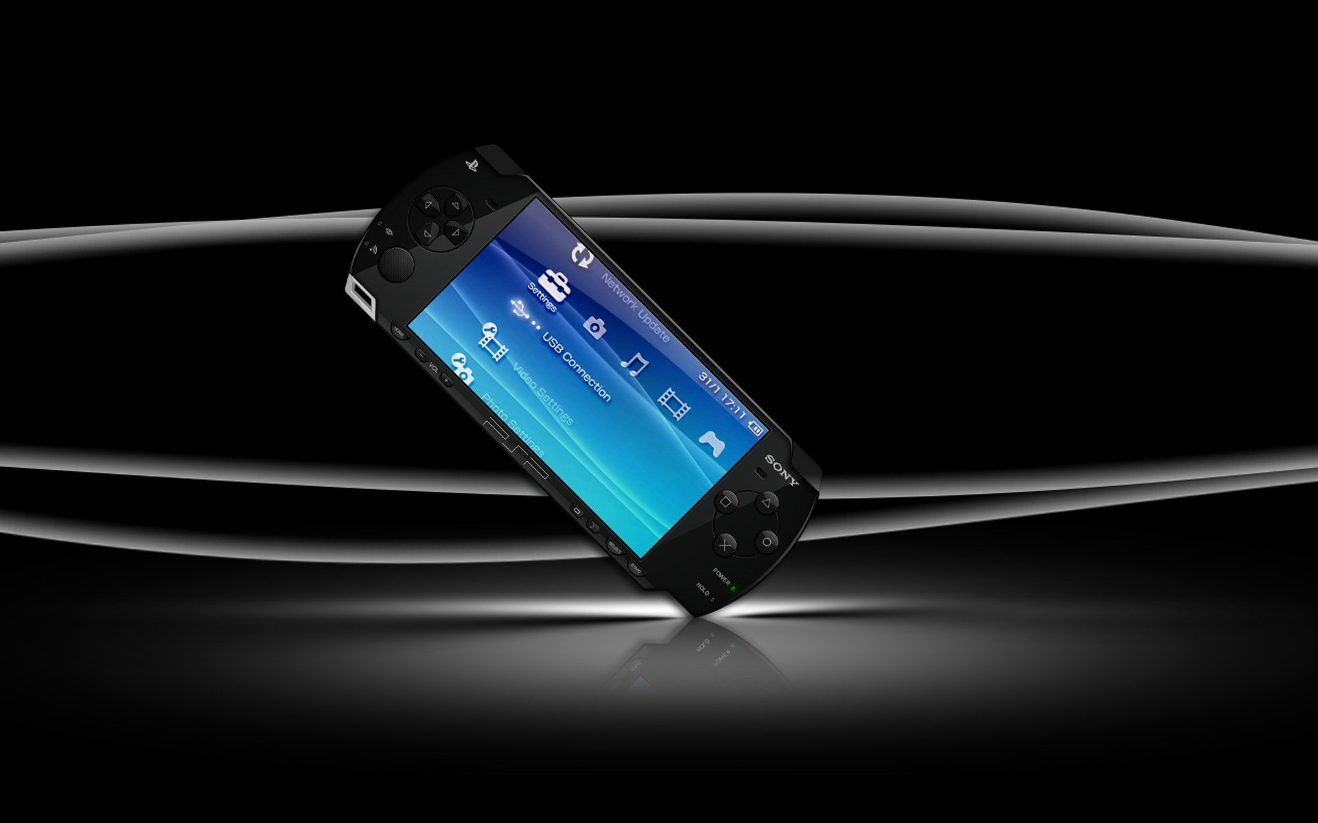 sony, black, psp