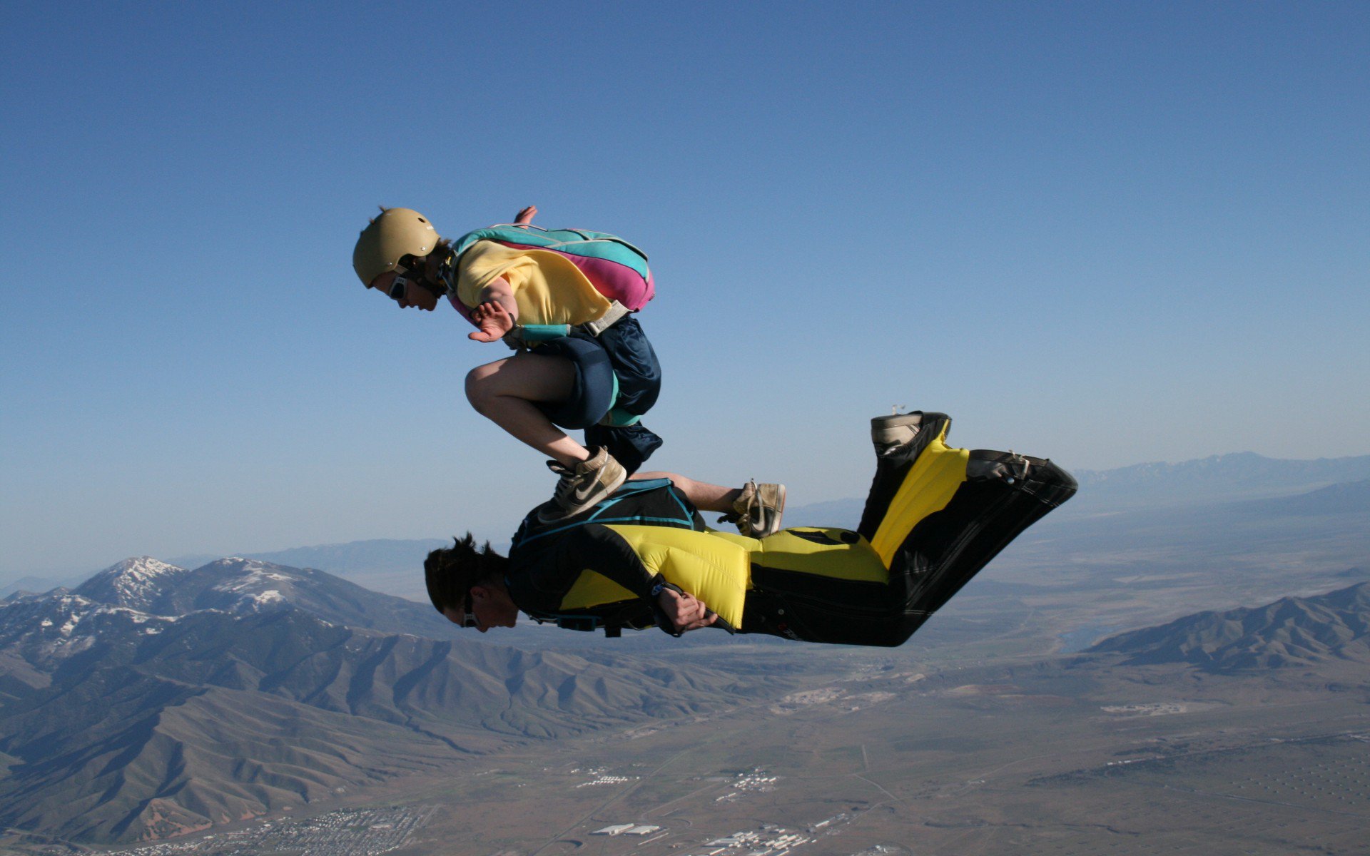 horizon, helmet, mountains, skydiving, wingsuit, nike