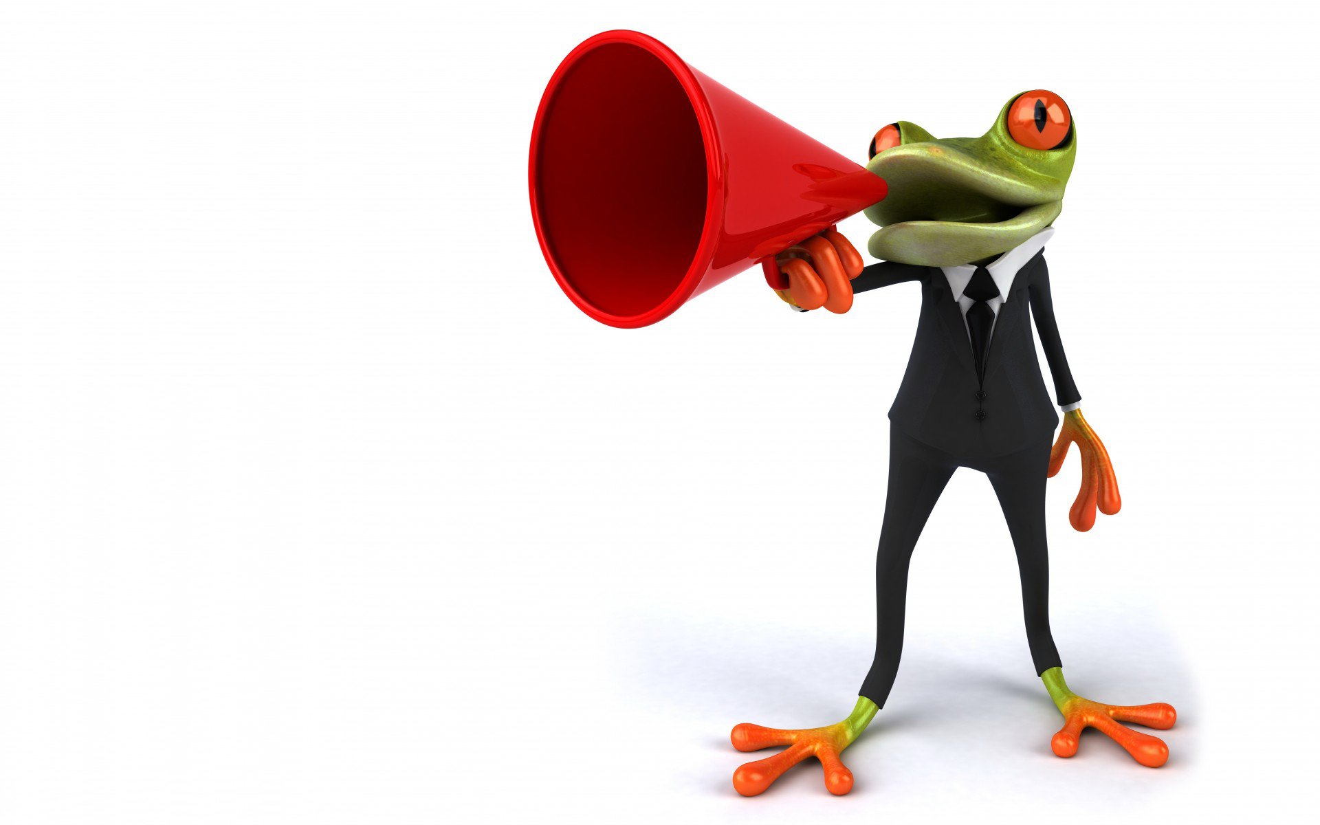 Free frog 3d, мегафон, громкоговоритель, лягушка, графика