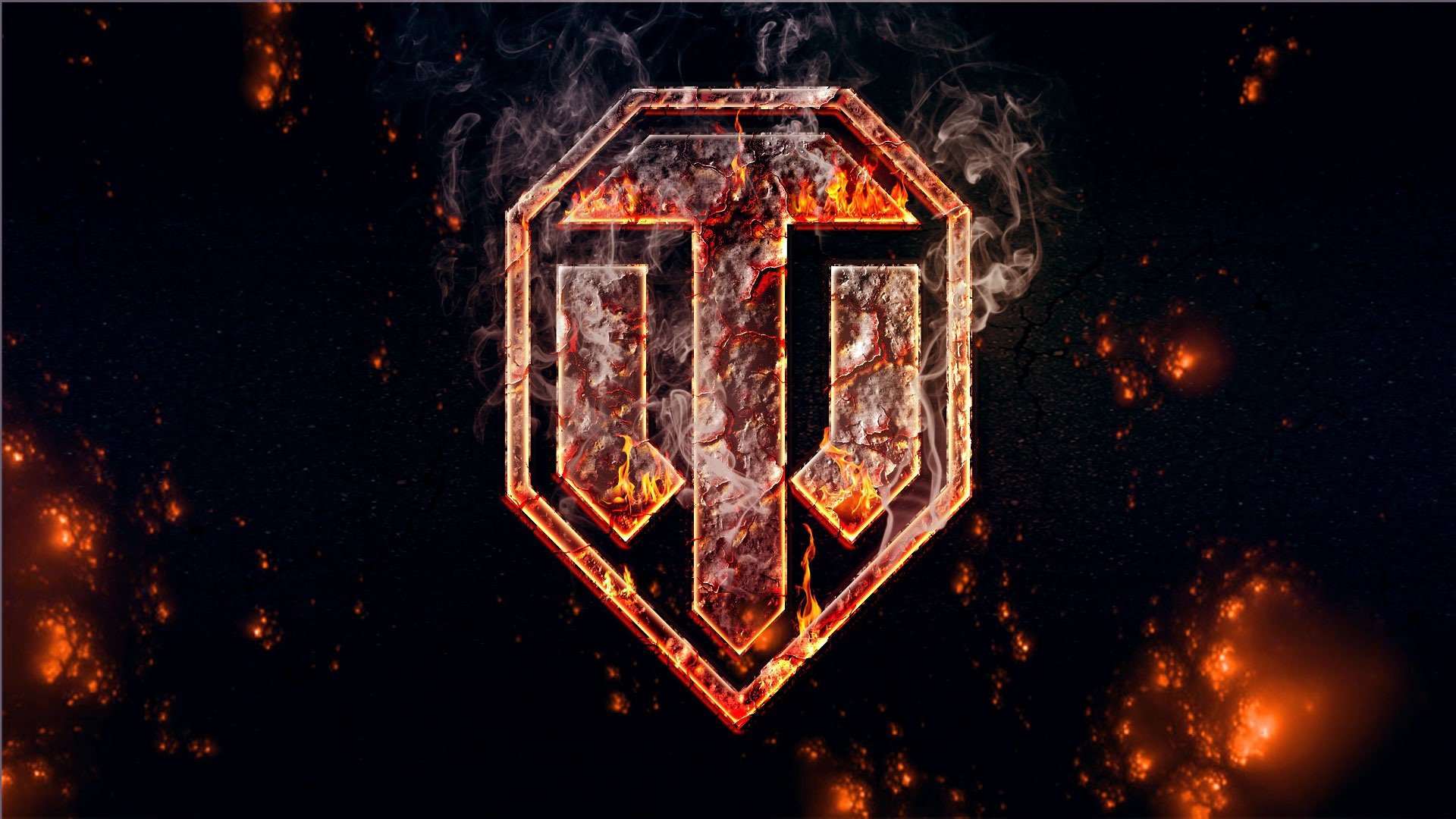 World of Tanks, значёк WOT, обои, чёрный фон