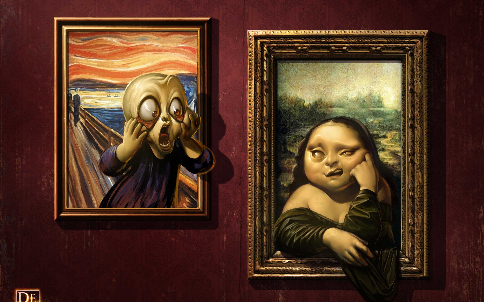 mona li a, юмор, галерея, арт