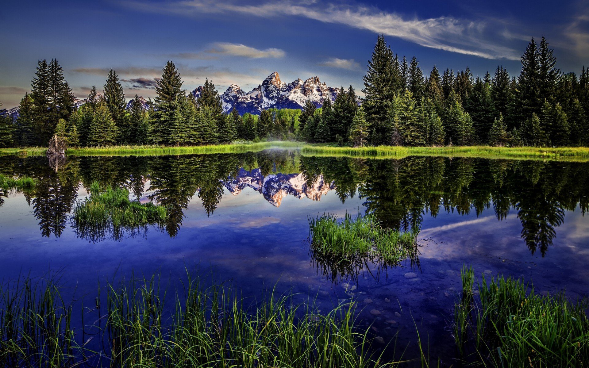 wyoming, beaver pond, гранд-титон, озеро