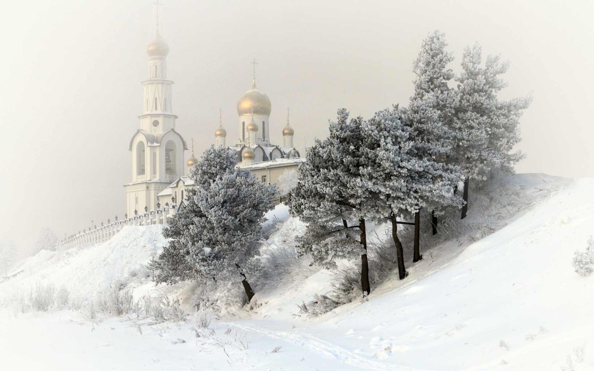 зима, церковь, сургут, храм