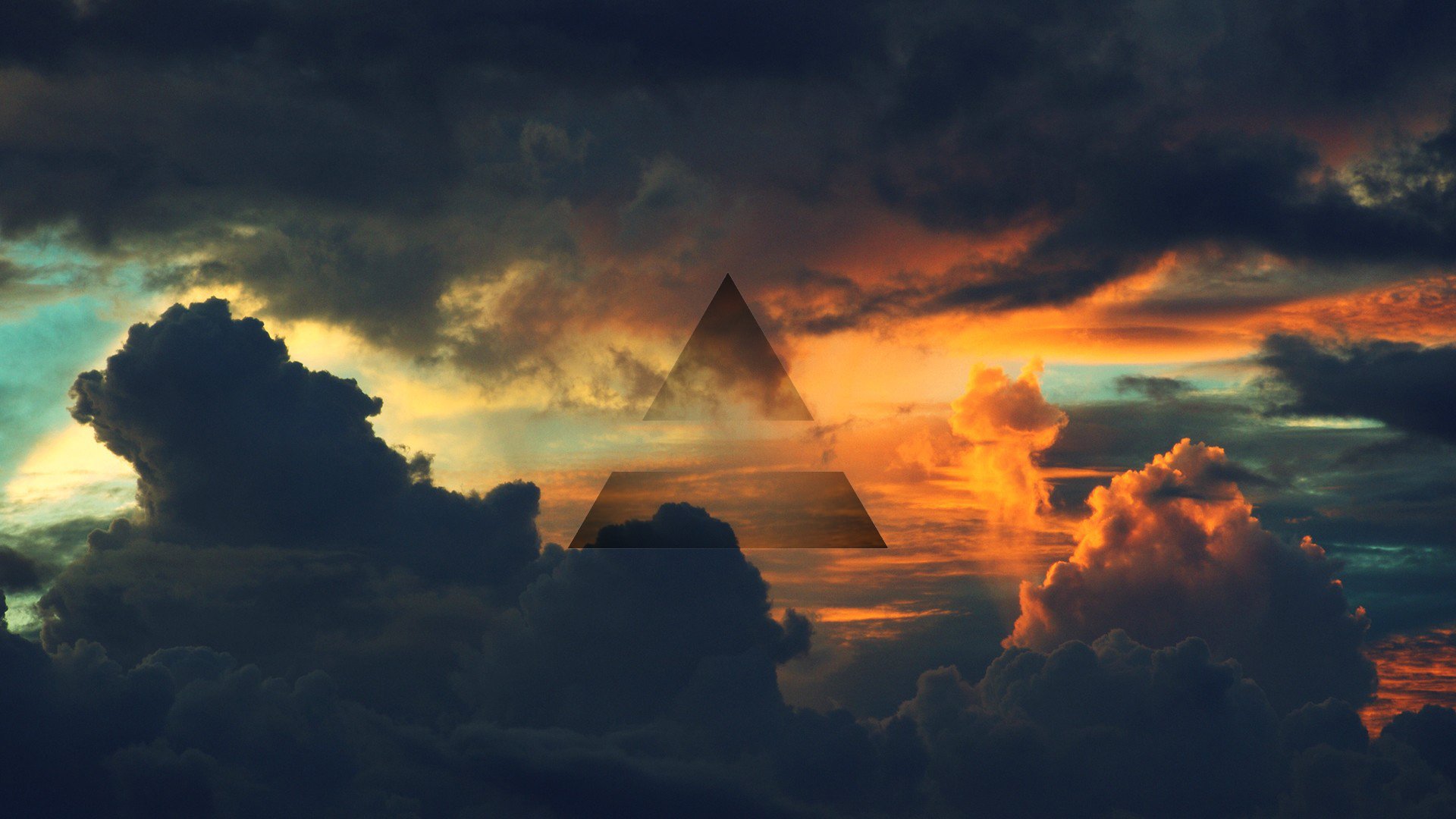 треугольник, 30 seconds to mars, воздух, небо