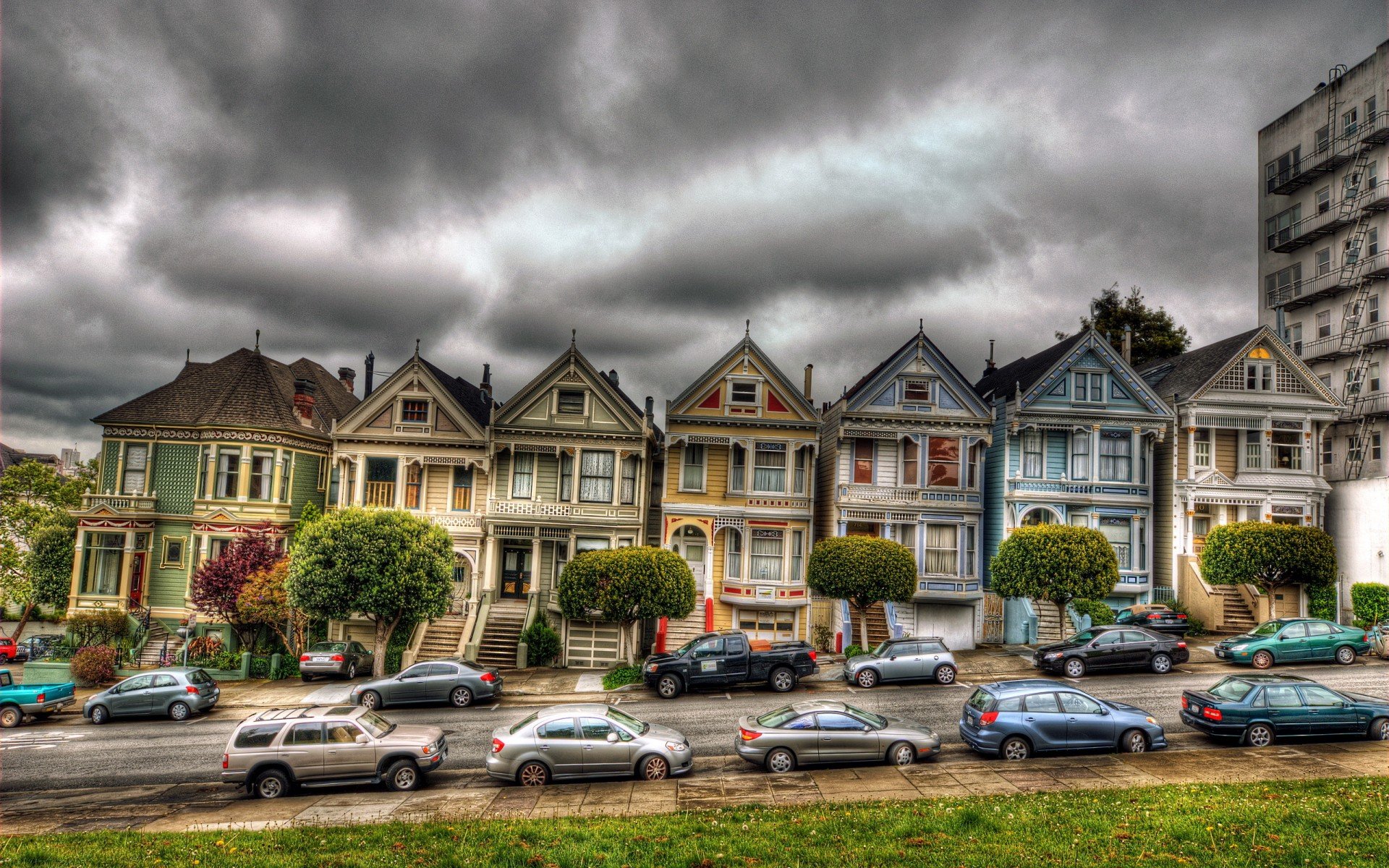 дом, houses, victorian, машина