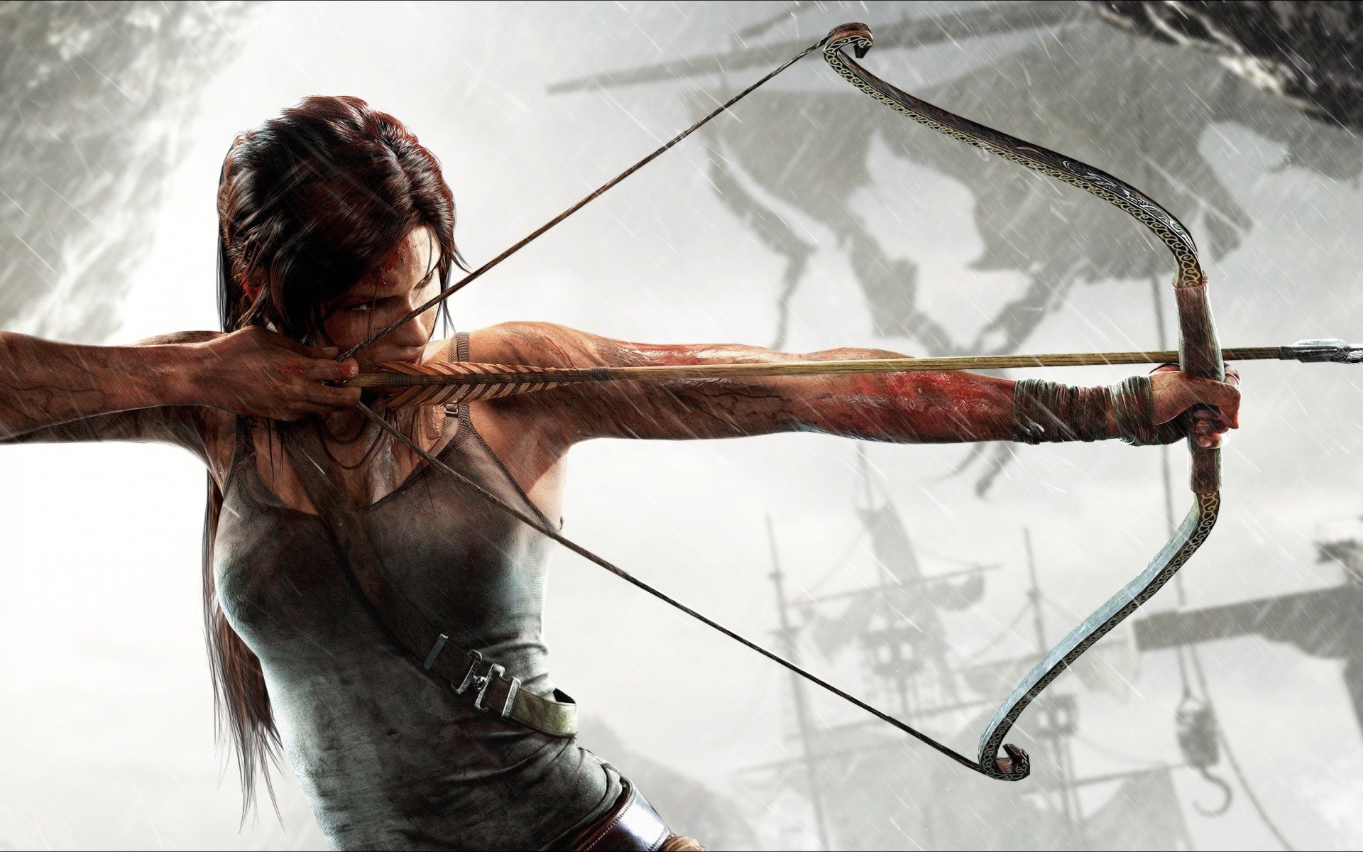 lara croft, лара крофт, лук, стрела