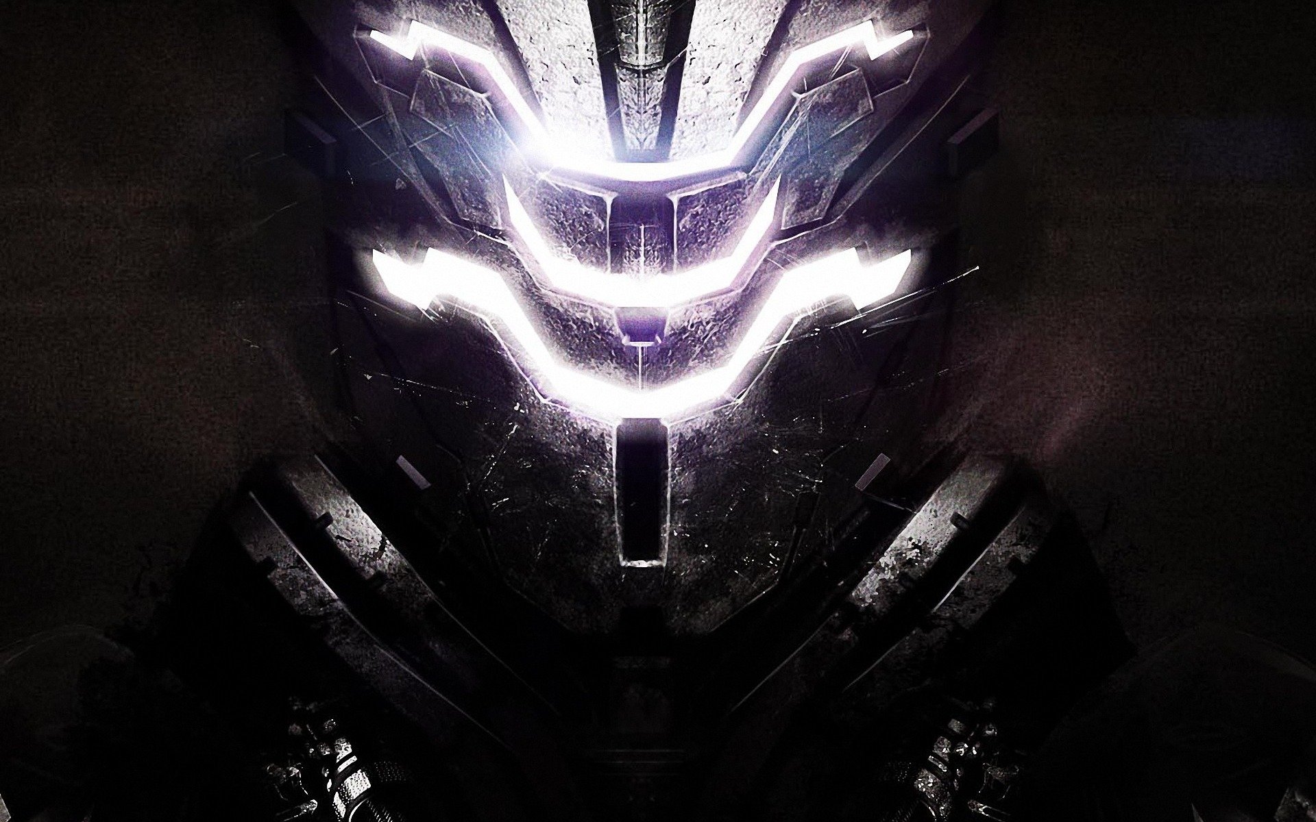 dead space, шлем, свет, металл