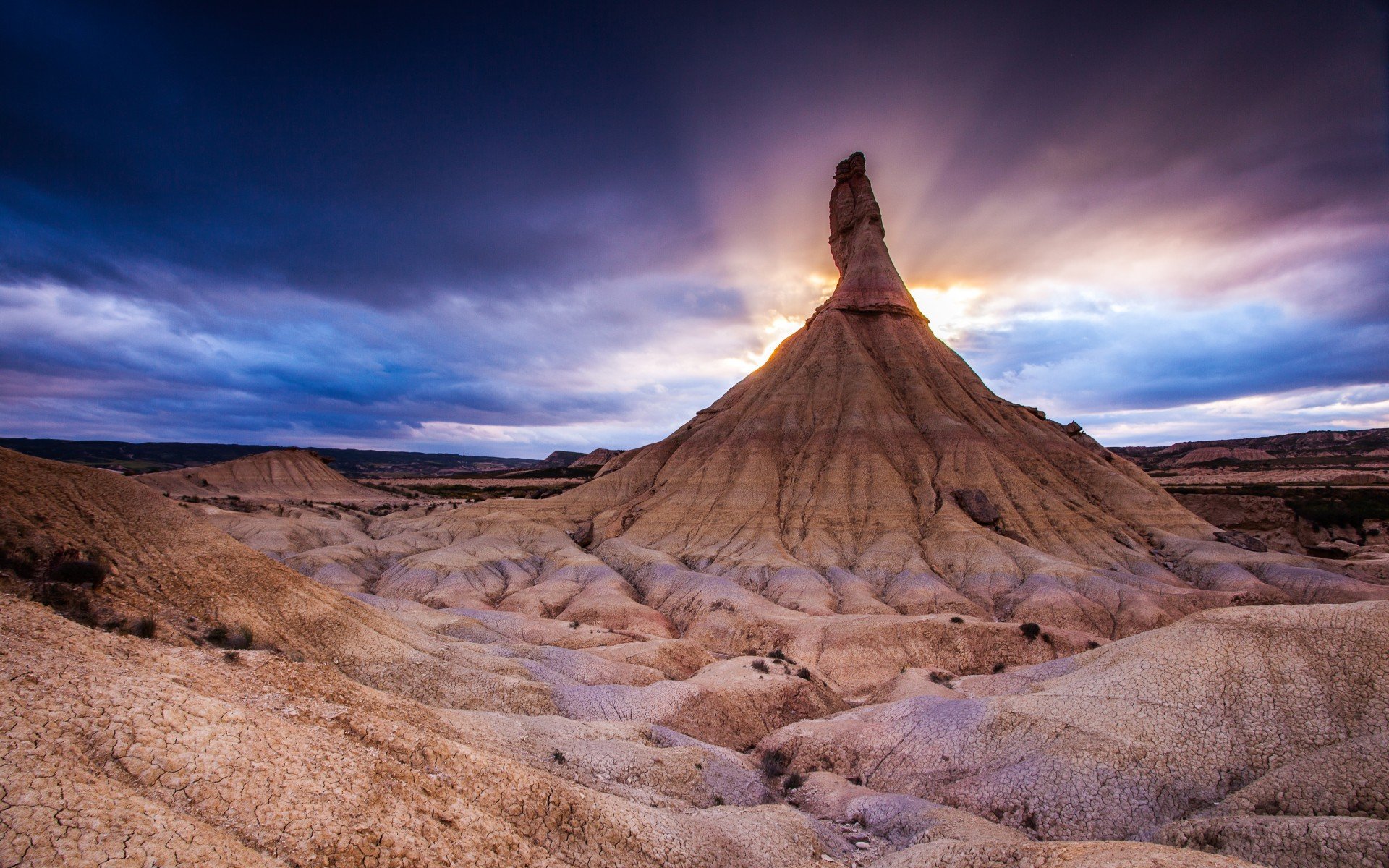 northern spain, природа, the bardenas reales national park, закат