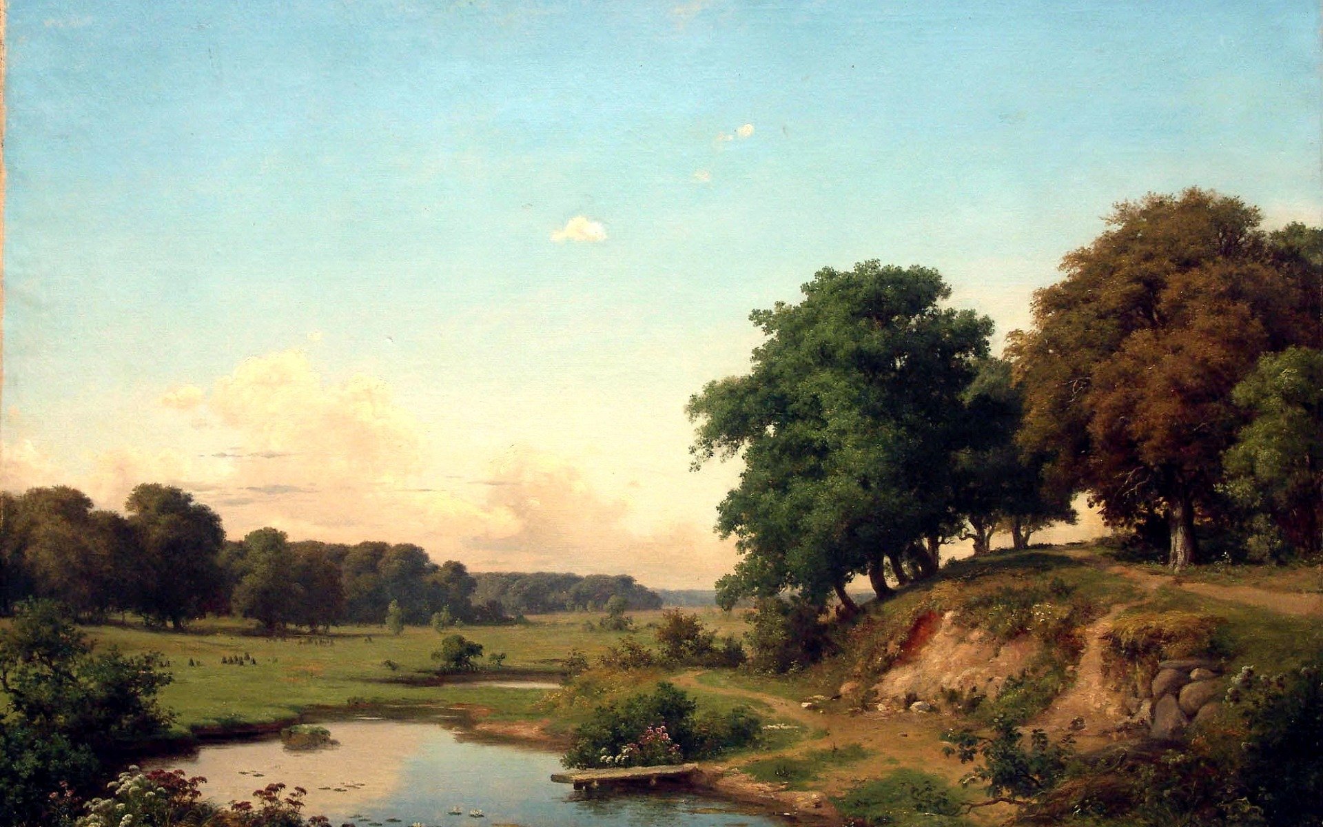 пейзаж, орловский, прудик