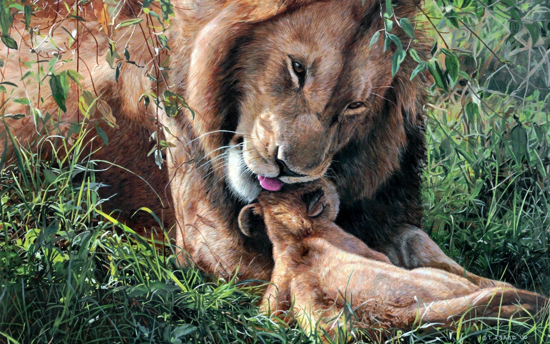 terry isaac, fathers day, ласка, львёнок