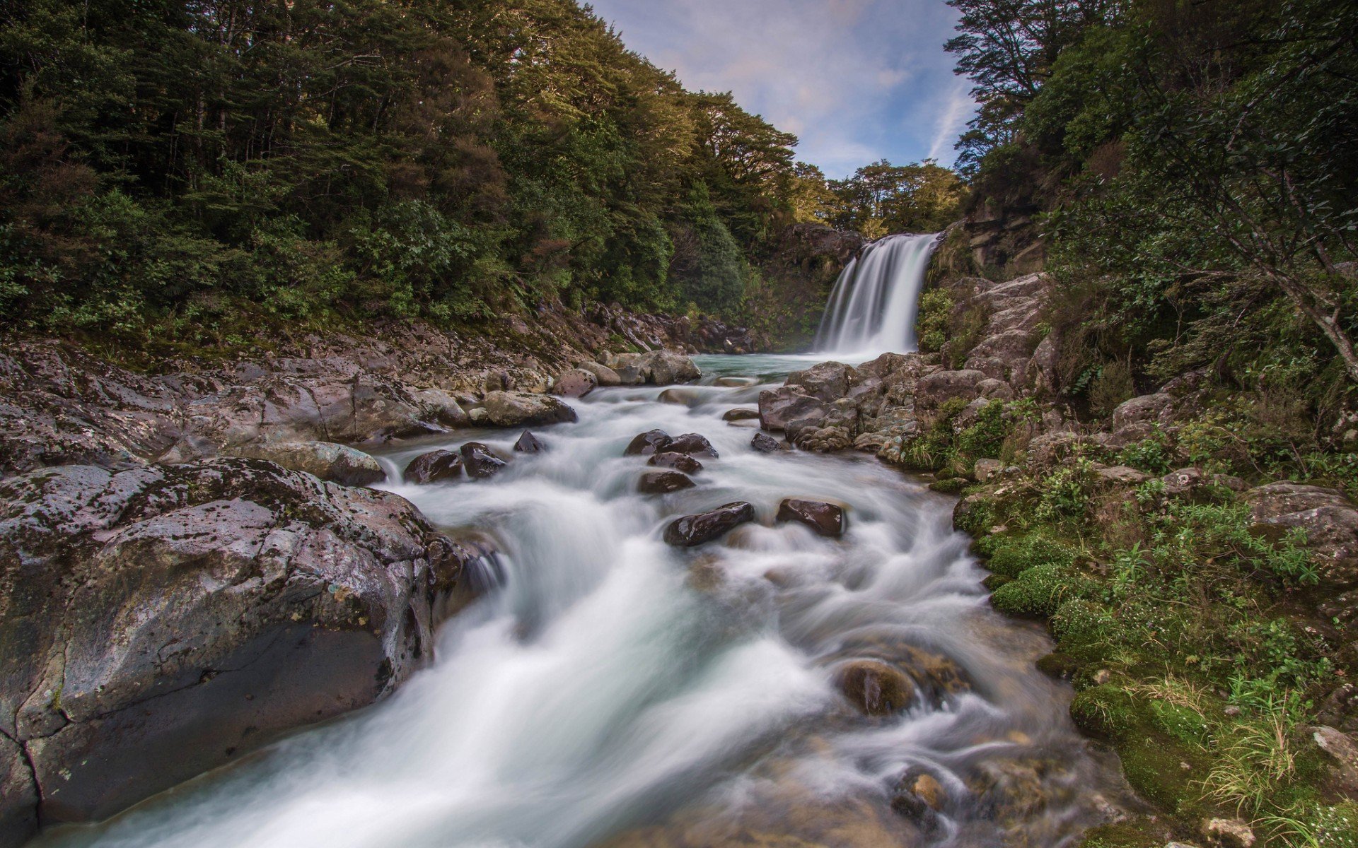 tawhai falls, камни, new zealand, новая зеландия