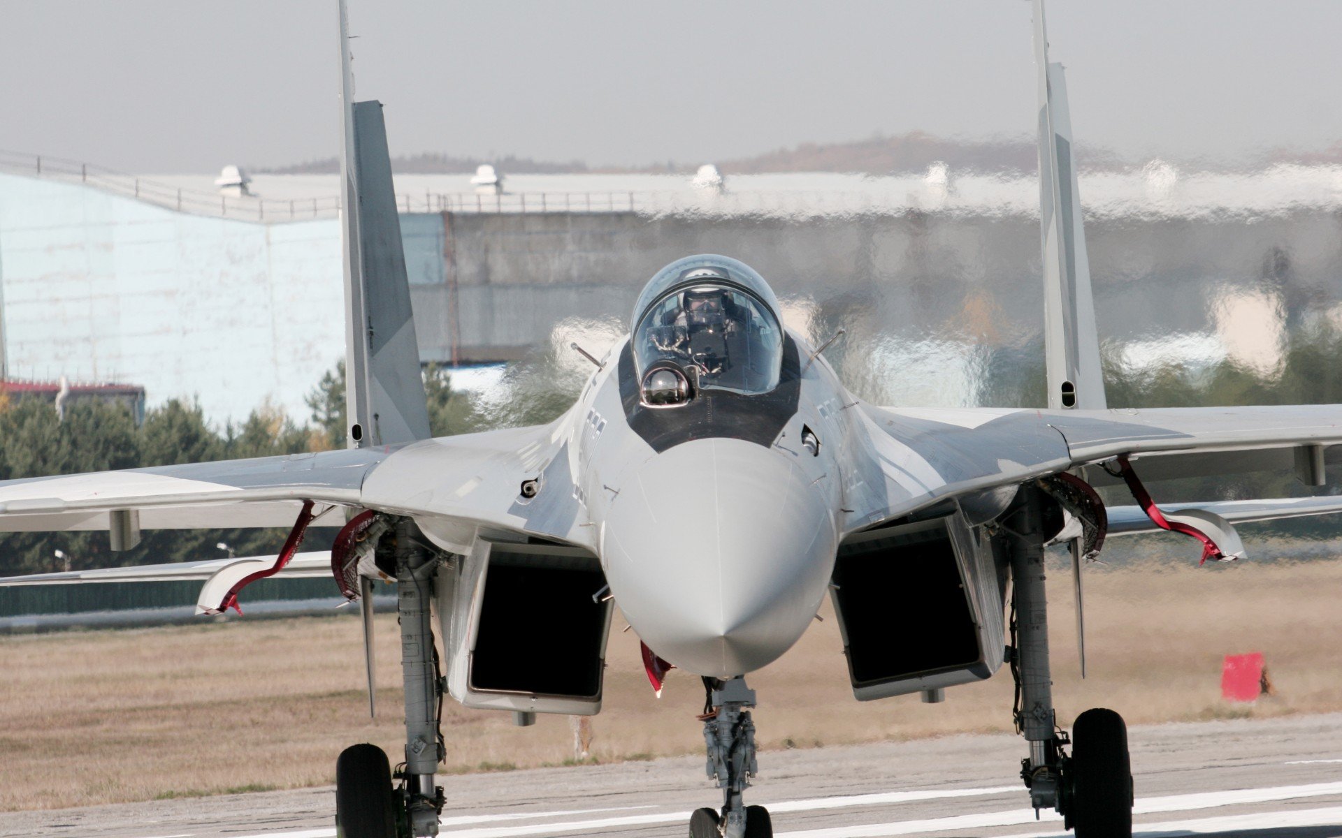 аэродром, перед взлетом, су-35