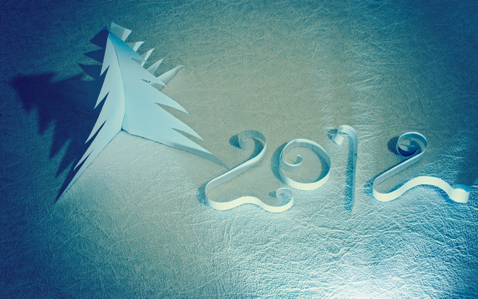 елка, бумага, 2012, аппликация