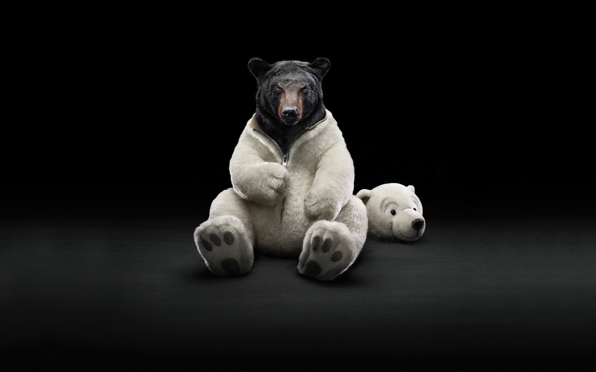 медведь, костюм, шуба
