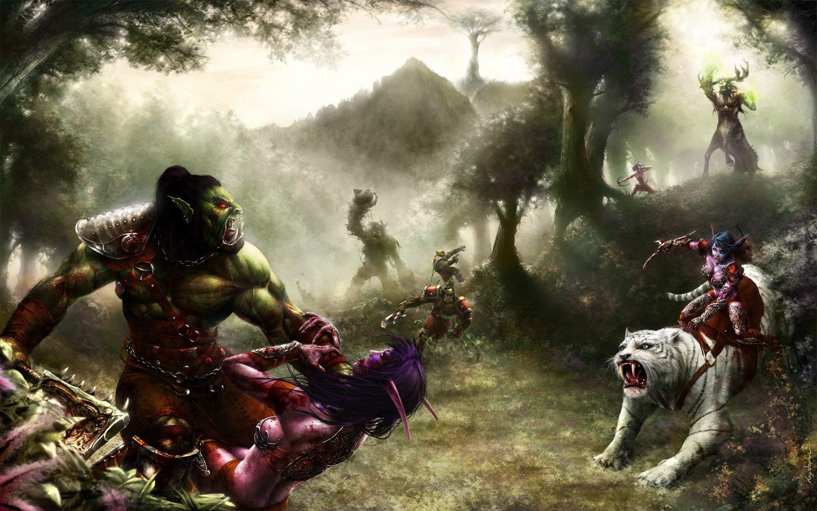 эльфы, война, warsong, орки