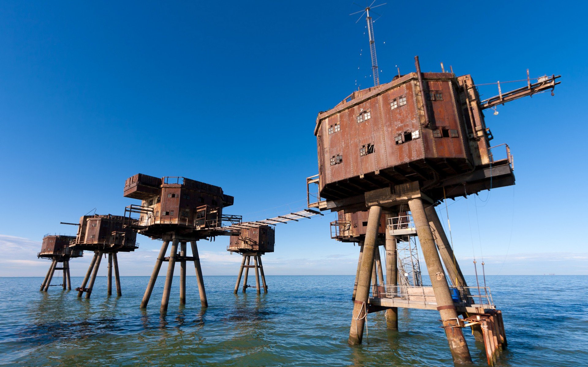 небо, maunsell army sea forts, море