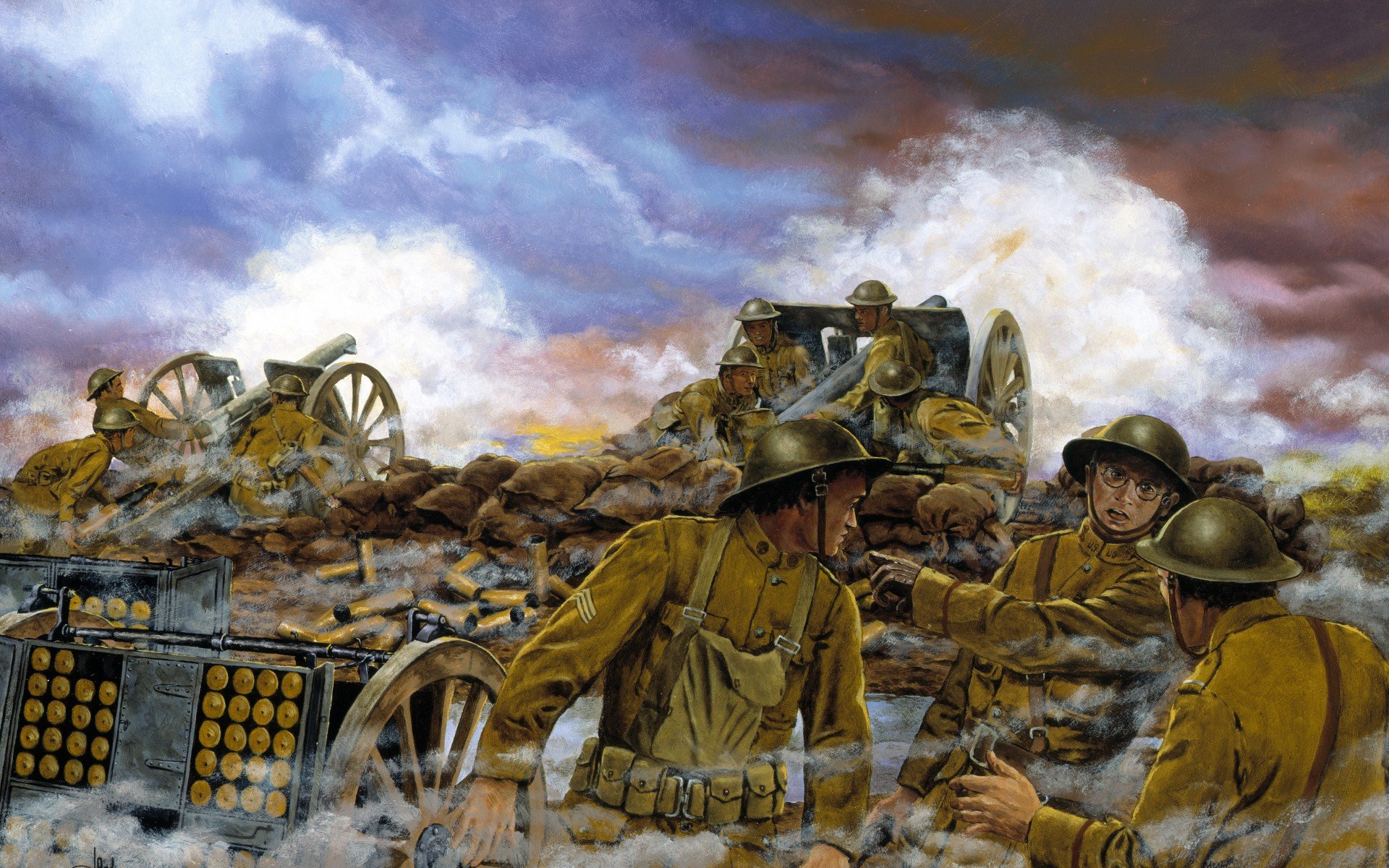 1918, truman's battery, война, western front