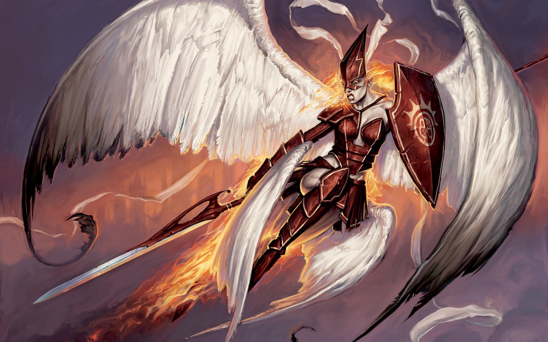 огонь, matt cavotta, меч, firemane angel