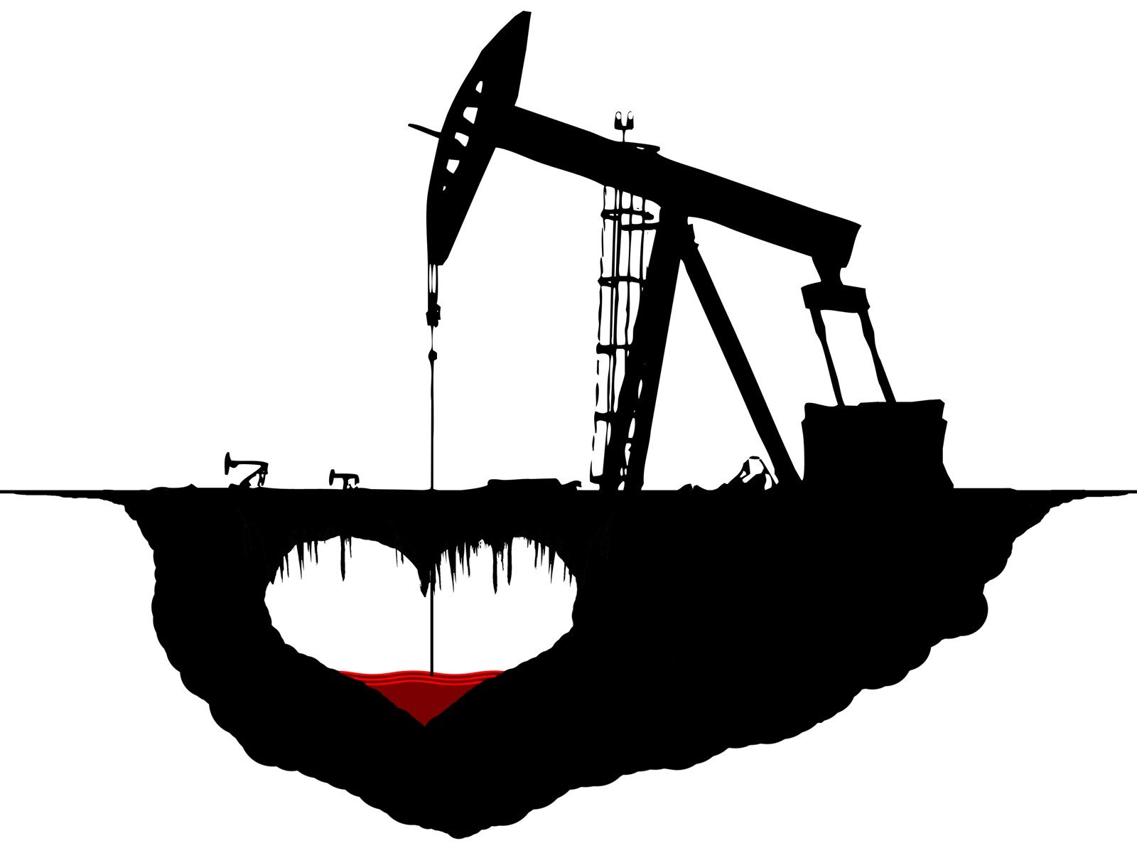 вектор, нефть, вышка, минимализм