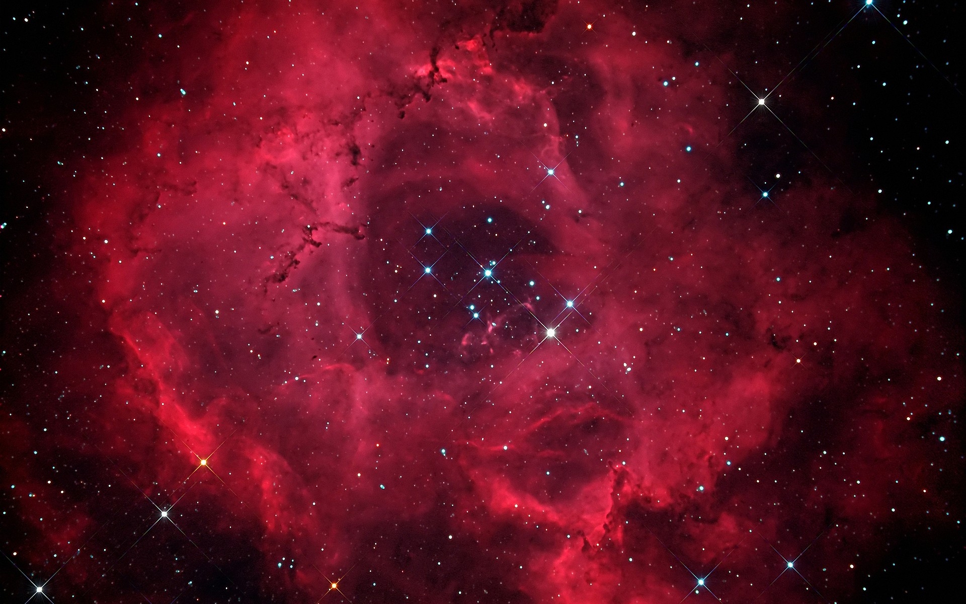 ngc 2244, ngc 2237, розетка, звезды