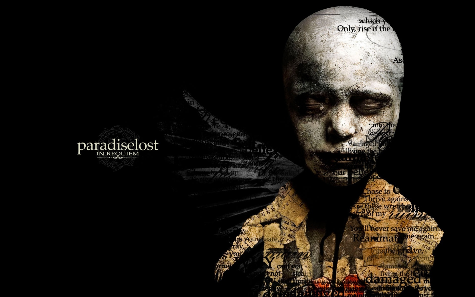 группа, текст, лицо, paradise lost
