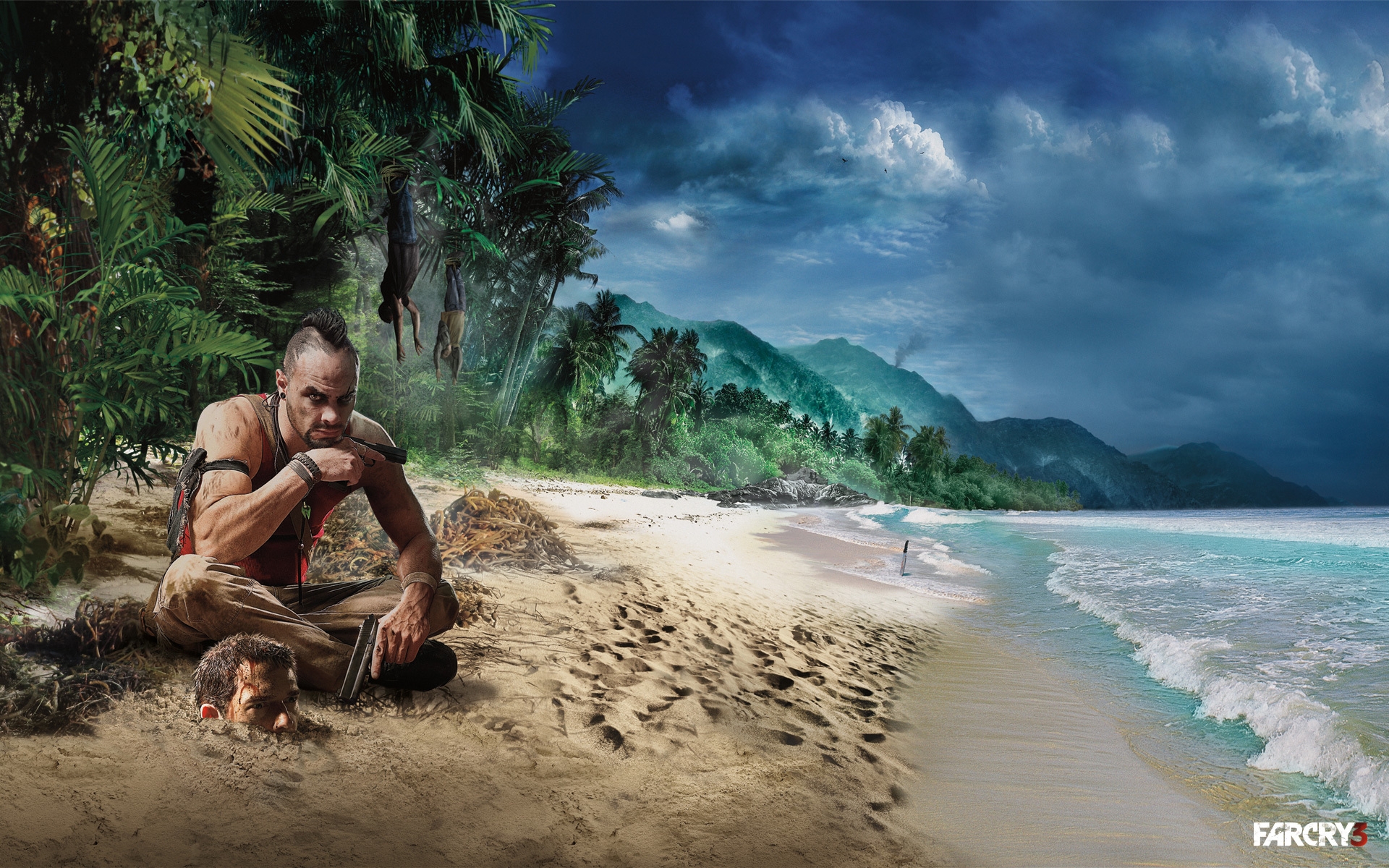 волны, пальмы, небо, far cry 3