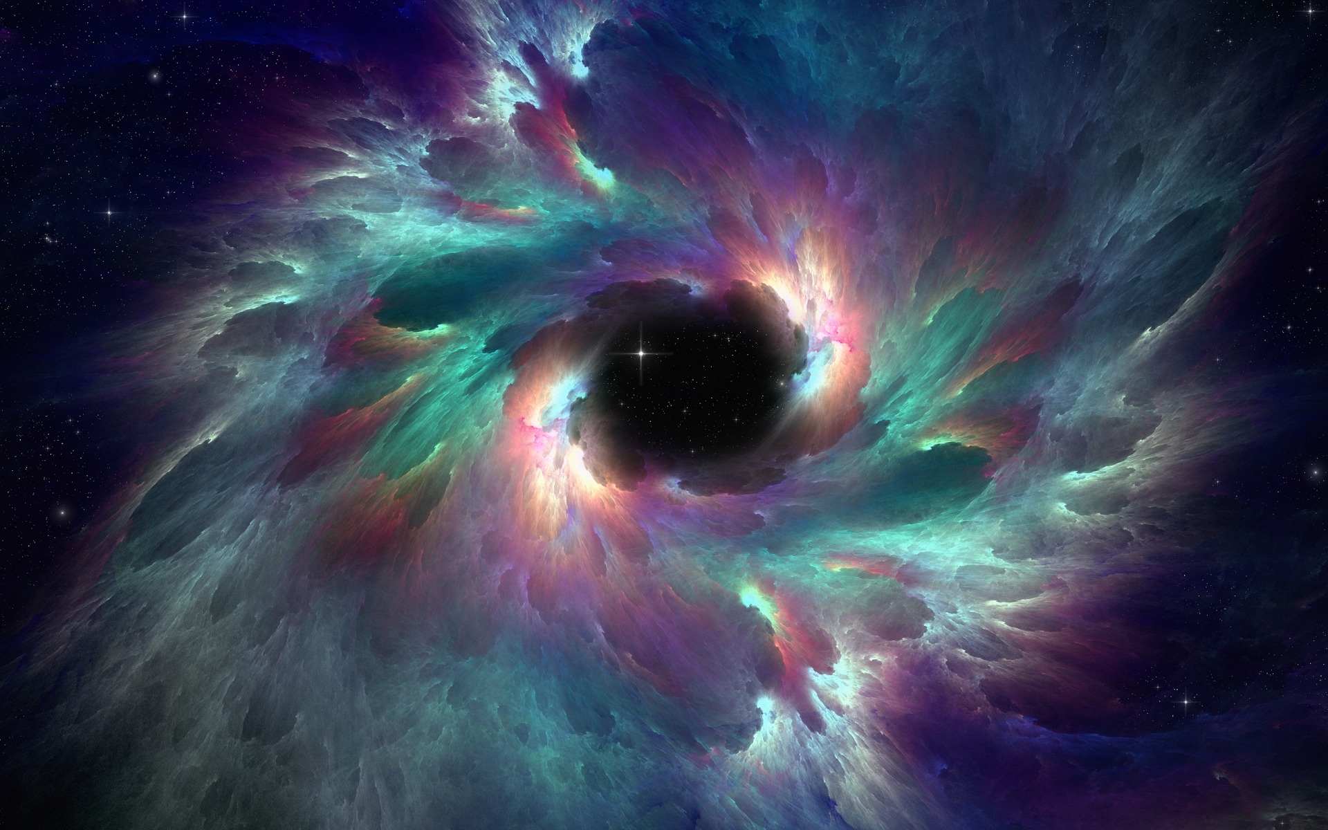 звезды, the iridescent nebula, свет
