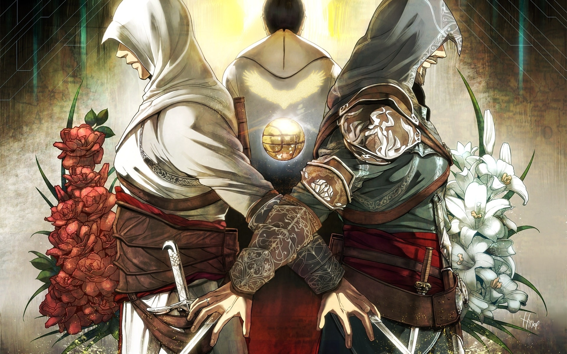 desmond miles, ассассин, ezio auditore da firenze, hinoe (artist)