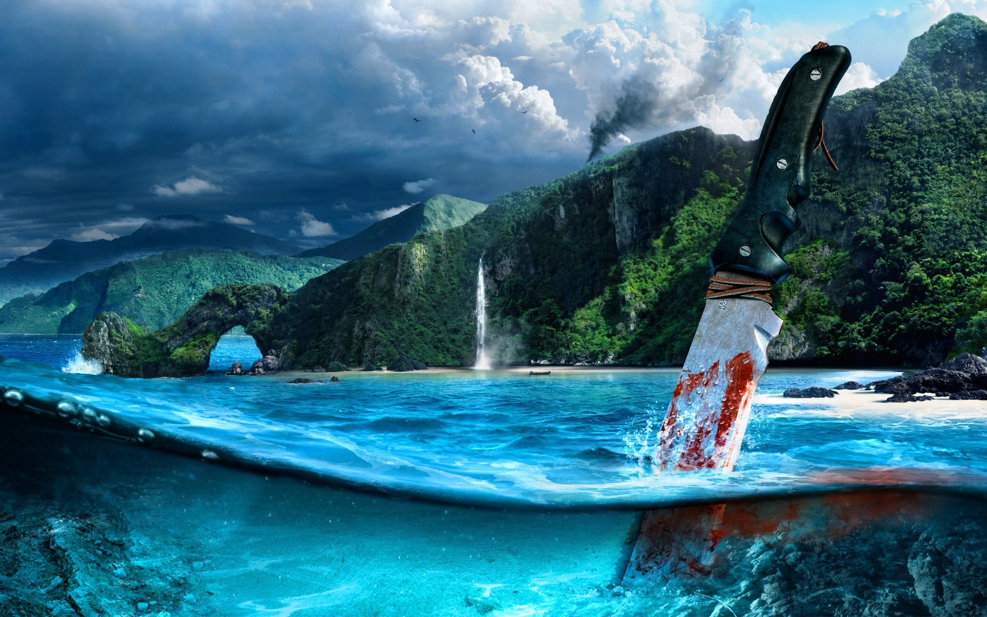 кровь, нож, горы, far cry 3