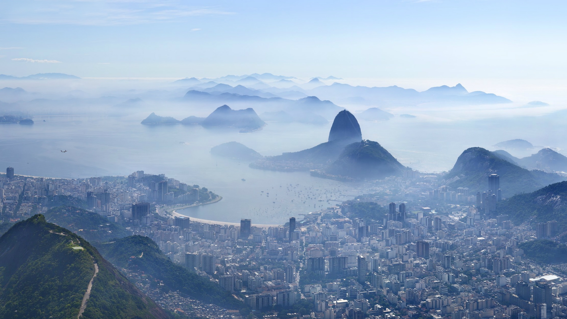 рио-де-жанейро, rio de janeiro, город, дымка