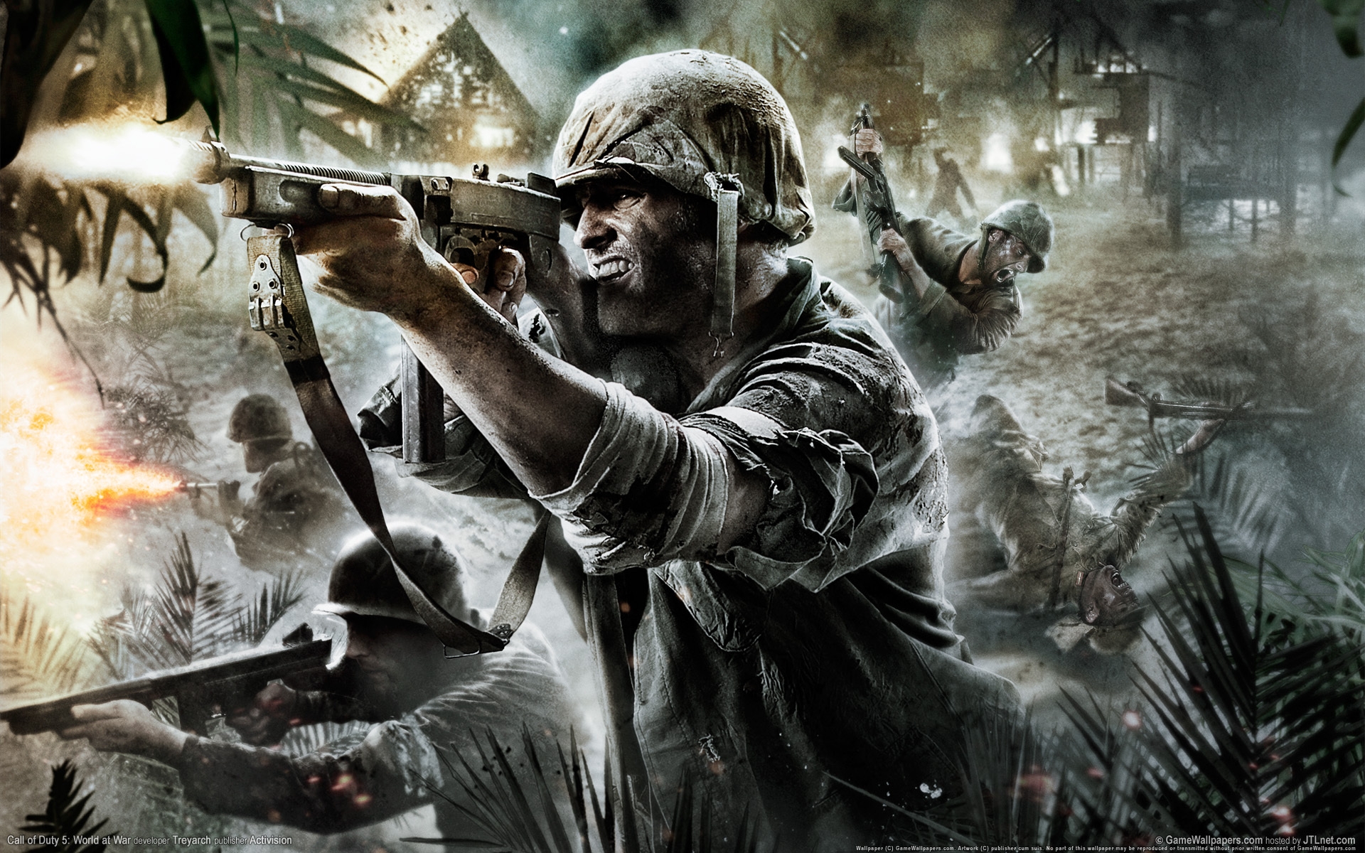 солдат, автомат, cod world at war, смерть