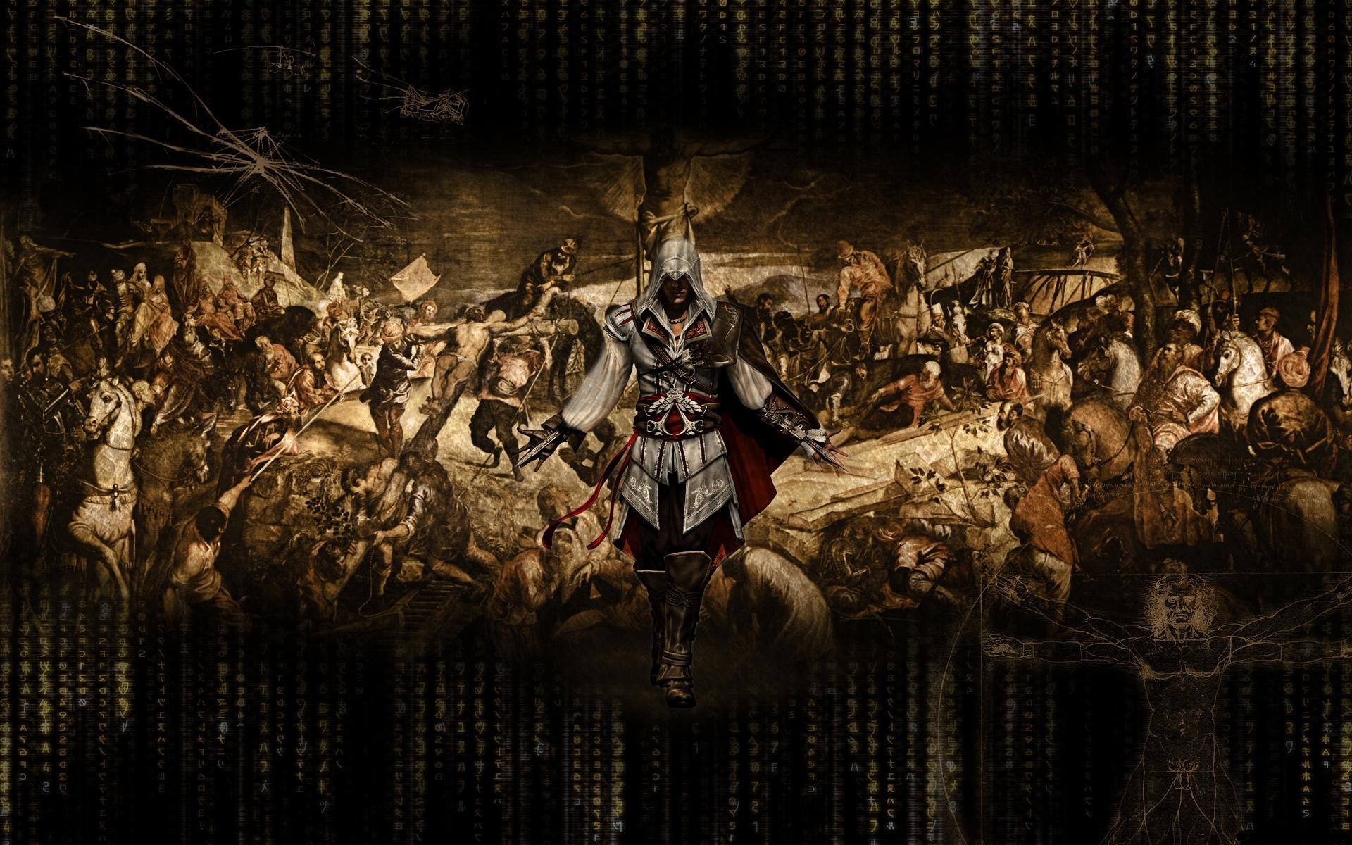 assassins creed, картина, убийца, чертежи
