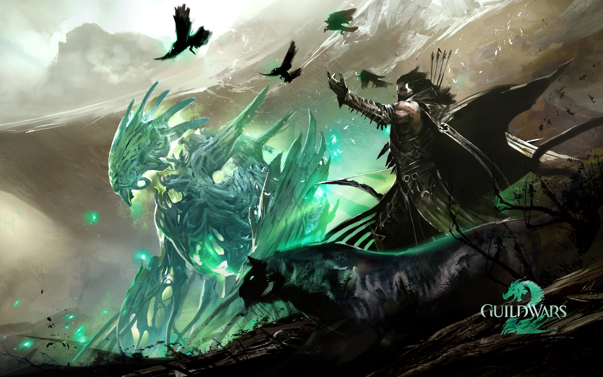 колдун, пес, guild wars2