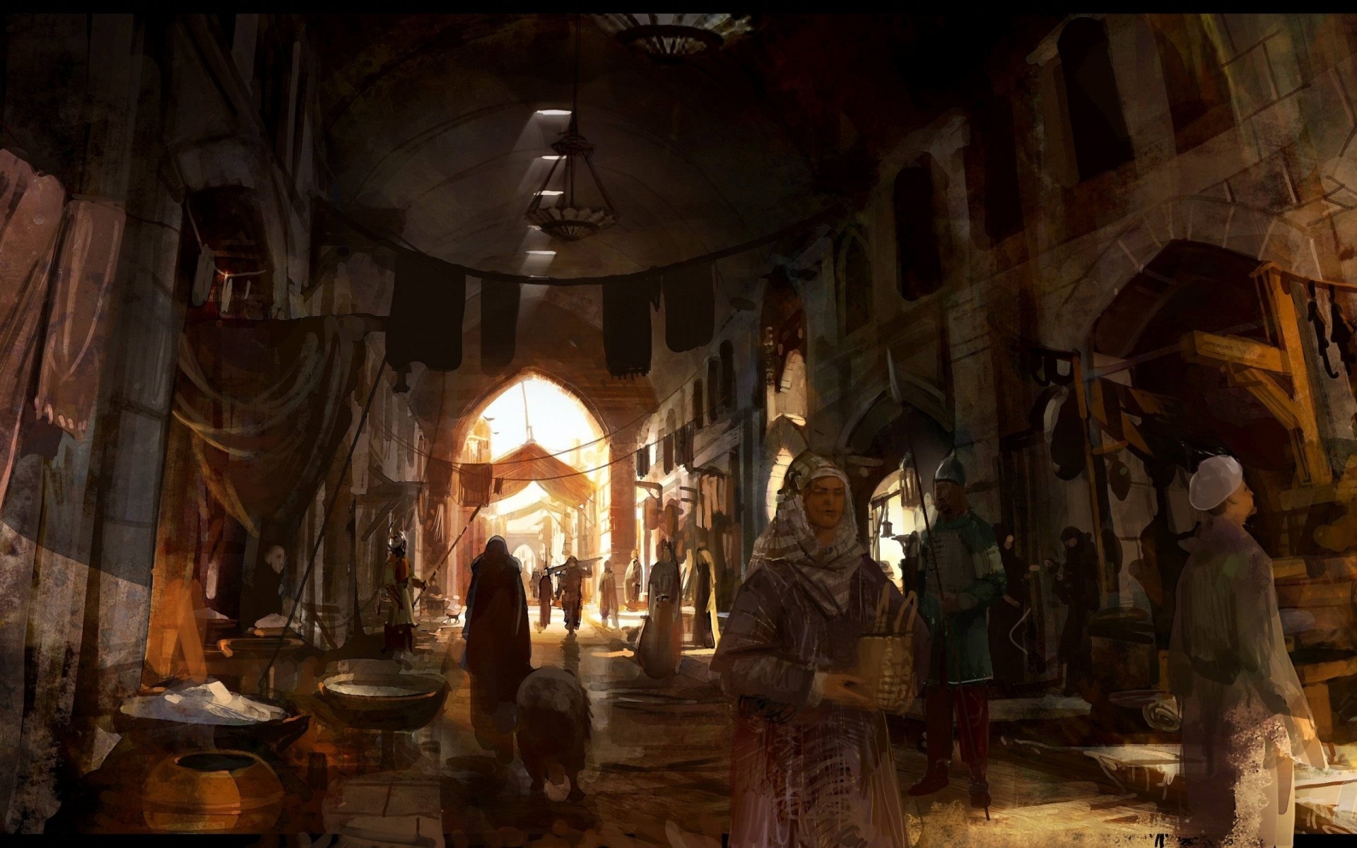 assassins creed, арт, рынок
