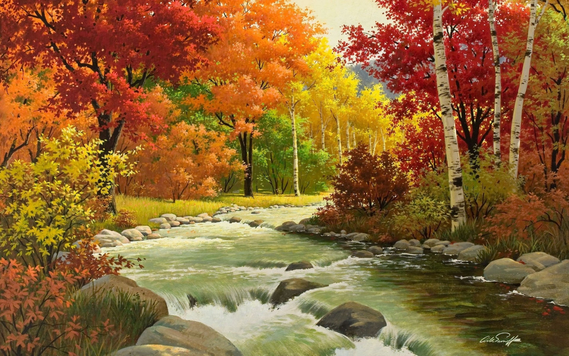 краски, arthur saron sarnoff, картинка, природа
