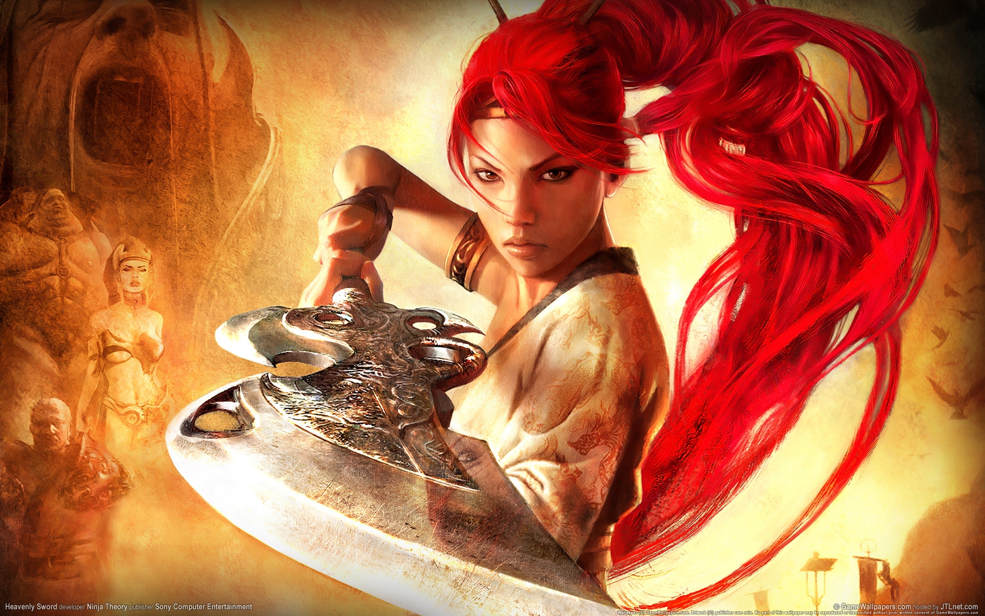 девушка, heavenly sword 2, воин, оружие